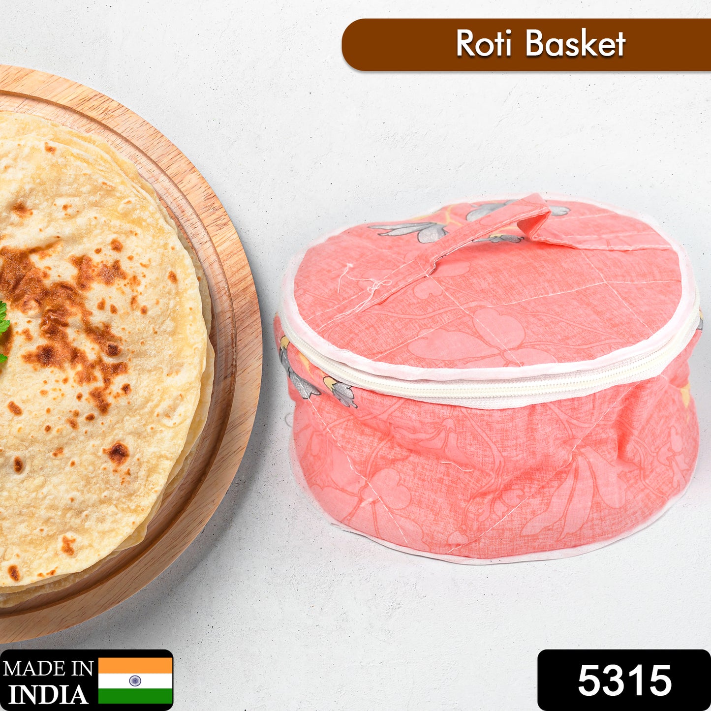 5315 Hot Chapatti Box Roti Cotton Cloth Casserole Basket Washable Roti Rumals With Multi Color