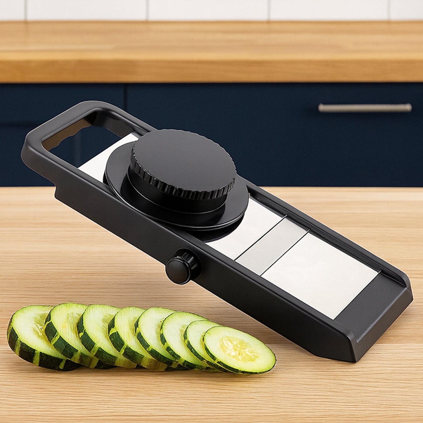 Premium Adjustable Vegetable Fruit Slicer With Sharp Stainless Steel Blade
