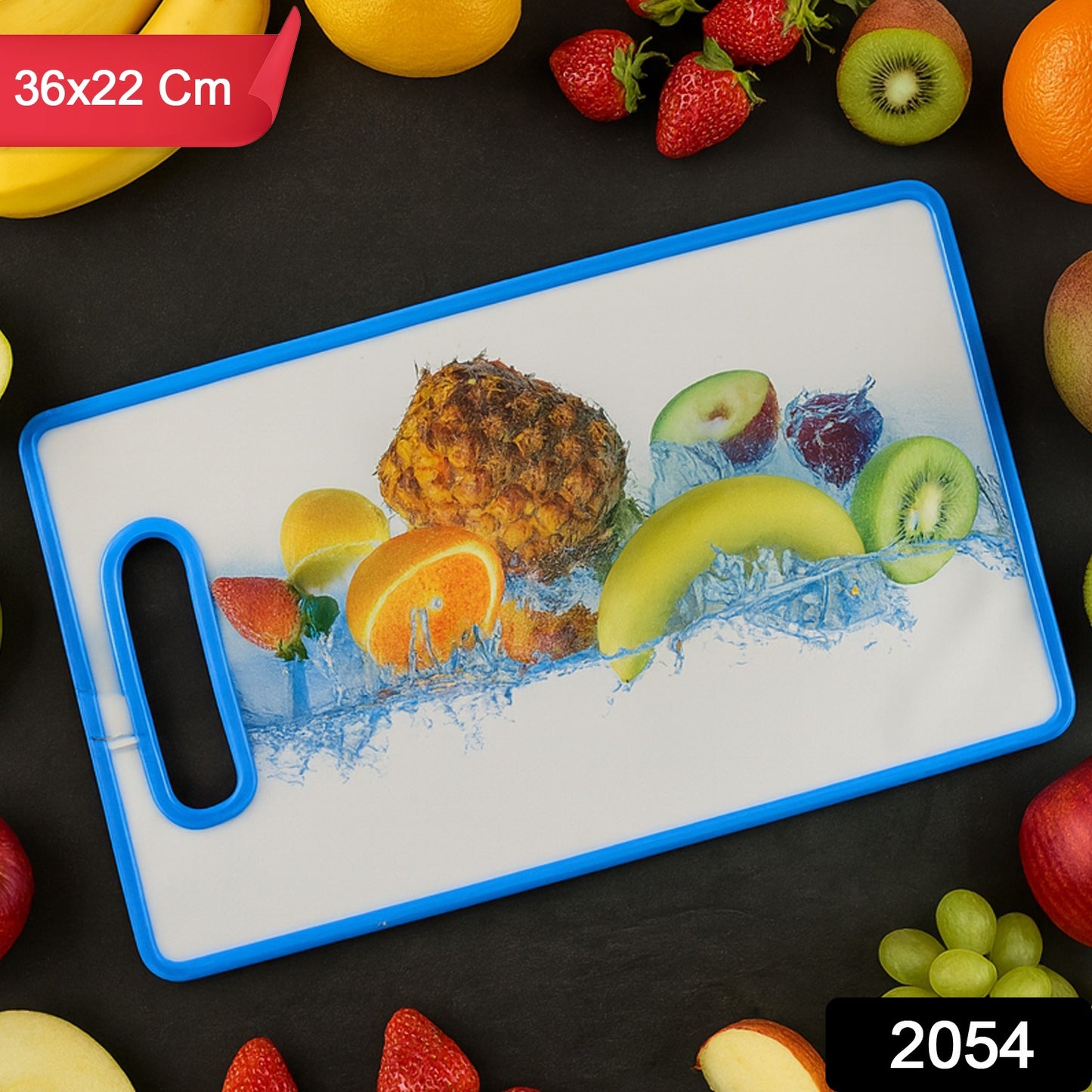 Large Rectangular Fruit Print Cutting Board (36x22cm 1 Pc)